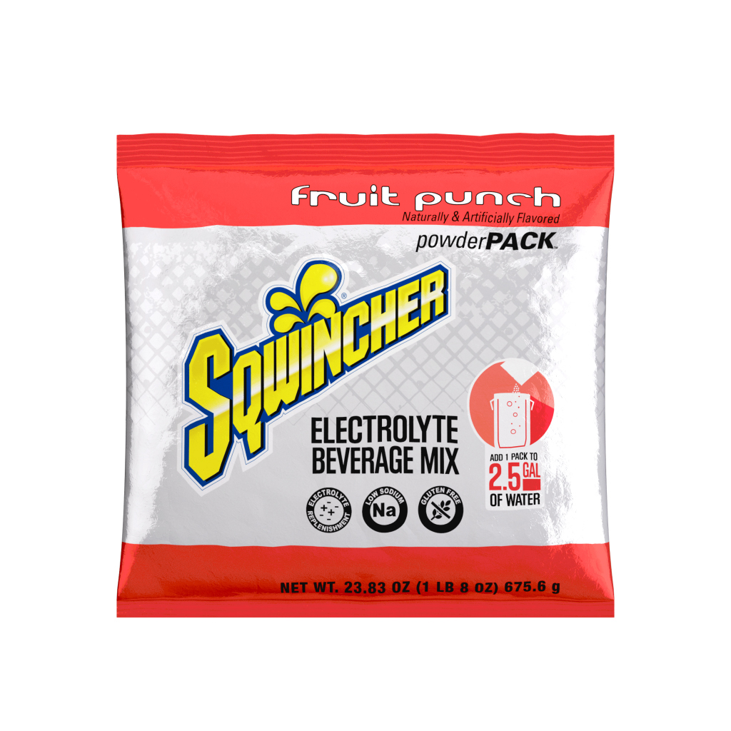 SQWINCHER 2.5 GAL MIX FRUIT PUNCH - Powder Packs